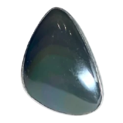 Bague Obsidienne Oeil Céleste en Argent 925 -2| Bagues en Minéraux | Dans les yeux de Gaïa