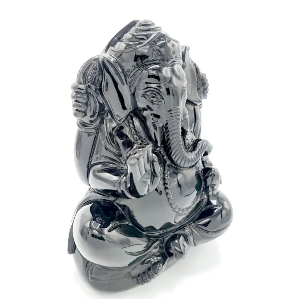 Statue Ganesh en Obsidienne Oeil Céleste 5,1kg | Sculptures, Statues, Figurines | Dans les yeux de Gaïa