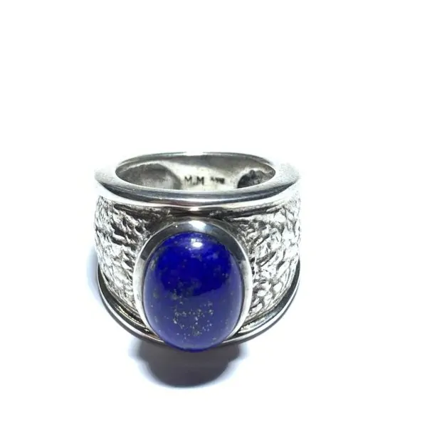 Bague Lapis Lazuli sertie sur Argent 925 | Bagues en Minéraux | Dans les yeux de Gaïa
