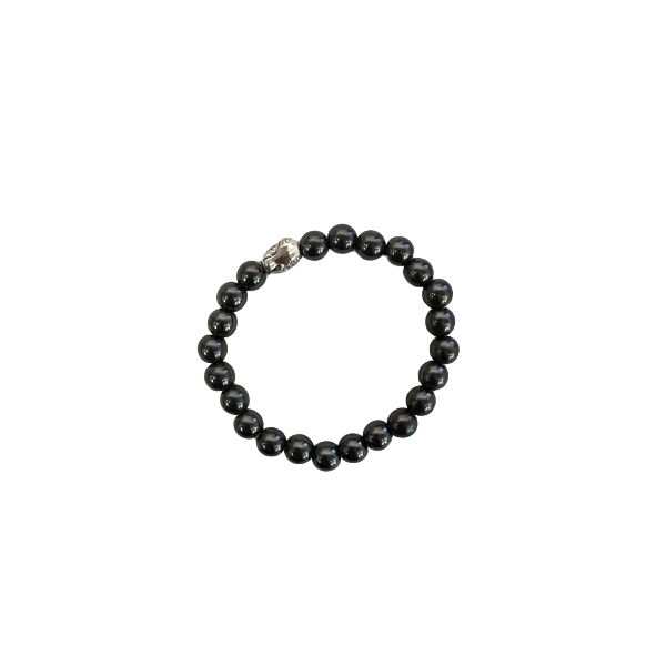 Bracelet Hématite Bouddha 8mm | Bracelets en Pierres | Dans les yeux de Gaïa
