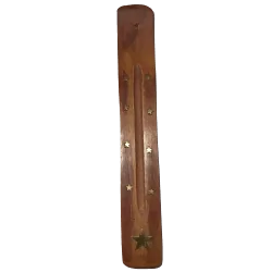 Porte encens en bois - symbole étoile | Accessoires pour Encens | Dans les yeux de Gaïa