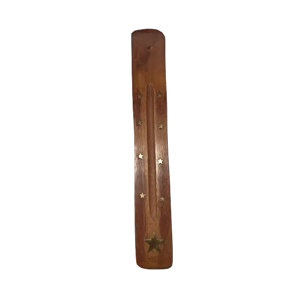 Porte encens en bois - symbole étoile | Accessoires pour Encens | Dans les yeux de Gaïa