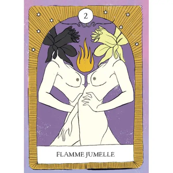 Carte "Flamme Jumelle" de l'Oracle des Flammes Jumelles et autres Relations Karmiques d'Isabelle Cerf | Dans les Yeux de Gaia