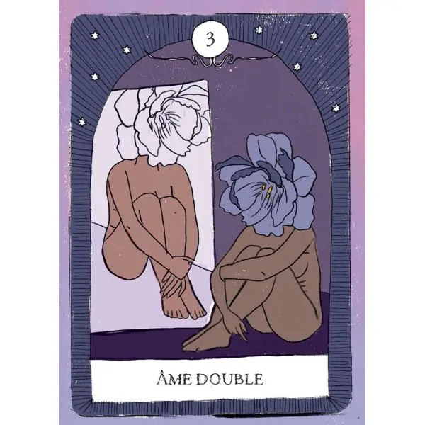 Carte "Âme Double" de l'Oracle des Flammes Jumelles et autres Relations Karmiques d'Isabelle Cerf | Dans les Yeux de Gaia