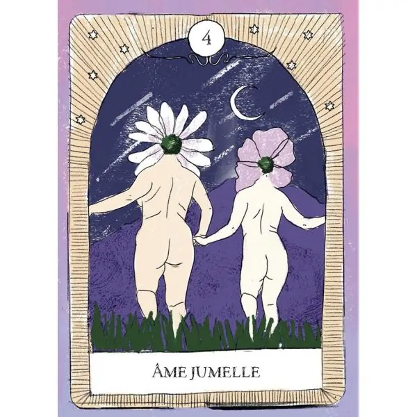 Carte "Âme Jumelle" de l'Oracle des Flammes Jumelles et autres Relations Karmiques d'Isabelle Cerf | Dans les Yeux de Gaia