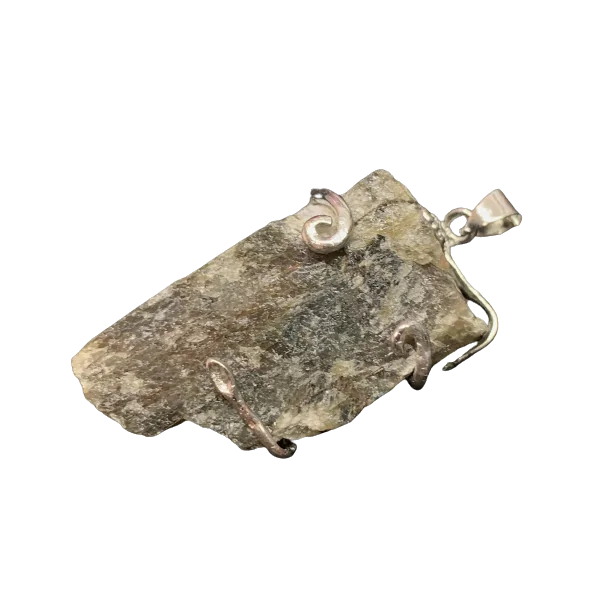 Pendentif Labradorite serti sur métal argenté -1| Pendentifs en Minéraux | Dans les yeux de Gaïa
