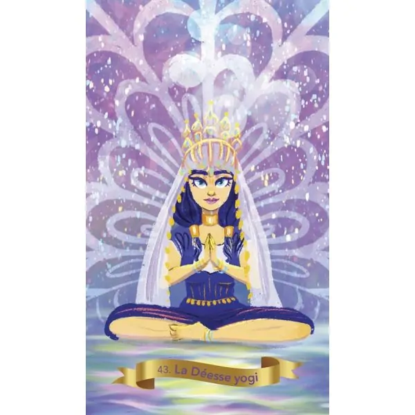 Carte "La déesse yogi" de l'oracle des petits magiciens - Libération des états émotionnels de mon enfant | Dans les Yeux de Gaia
