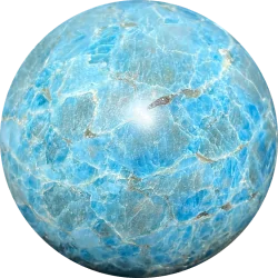Sphère d'Apatite bleue