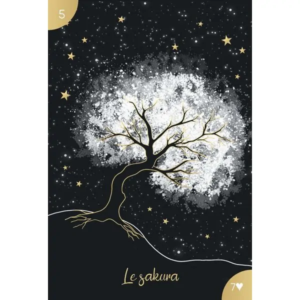 Carte "Le Sakura" du coffret Witchy Lenormand d'Angelique Guehl | Dans les Yeux de Gaia