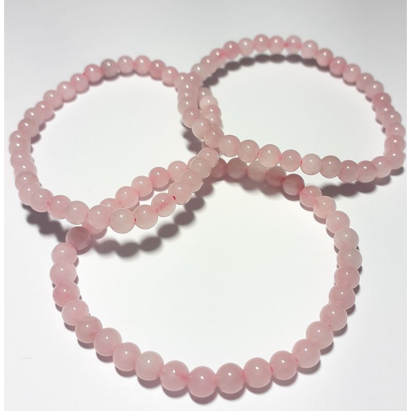 Bracelet enfant quartz rose perles de 4mm