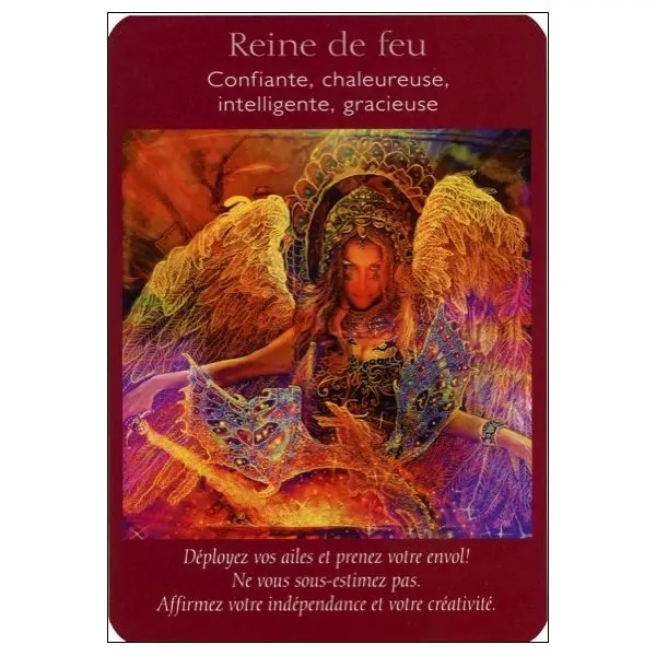 Le Tarot des Anges - Carte Reine de Feu | Dans les Yeux de Gaïa
