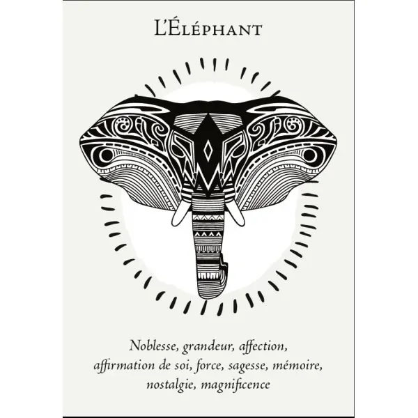 Carte "L'éléphant" de la Boîte du Chaman | Dans les Yeux de Gaia