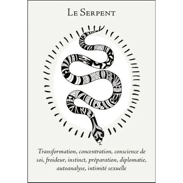 Carte "Le Serpent" de la Boîte du Chaman | Dans les Yeux de Gaia