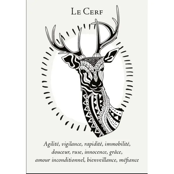 Carte "Le Cerf" de la Boîte du Chaman | Dans les Yeux de Gaia