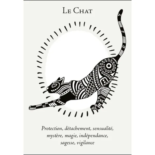 Carte "Le Chat" de la Boîte du Chaman | Dans les Yeux de Gaia