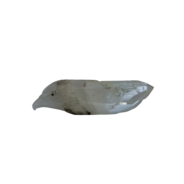 Tête d'Aigle en cristal de roche de profil | Dans les Yeux de Gaïa
