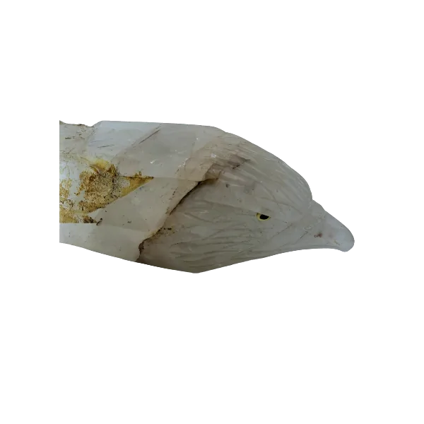 Tête d'Aigle en cristal de roche de profil | Dans les Yeux de Gaïa