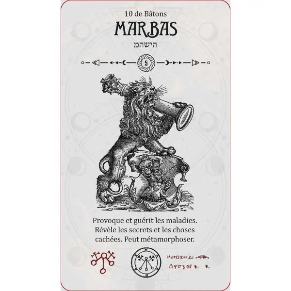 Carte "Marbas" Le Tarot Occulte - Travis McHenry | Dans les Yeux de Gaïa