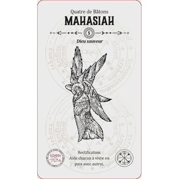 Carte "Mahasiah" - Tarot Angélique | Dans les Yeux de Gaïa