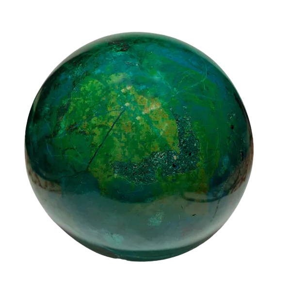 Sphère en Chrysocolle Verte l Dans les Yeux de Gaïa