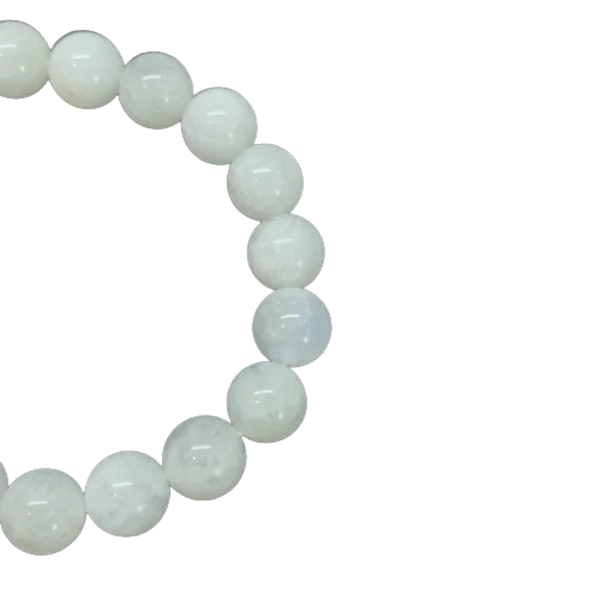 Bracelet Pierre de Lune 10 mm 3 - Lithothérapie |Dans les Yeux de Gaïa