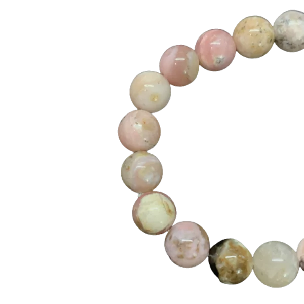 Bracelet Opale Rose 10 mm 4 - Lithothérapie |Dans les Yeux de Gaïa