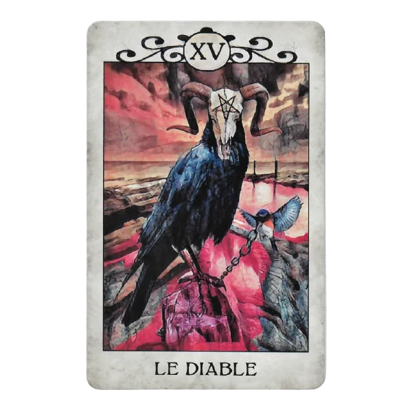 Le Tarot du Corbeau - Carte Le Diable | Dans les Yeux de Gaïa