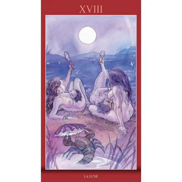 Tarot de la Magie Erotique - carte XVIII | Dans les Yeux de Gaïa