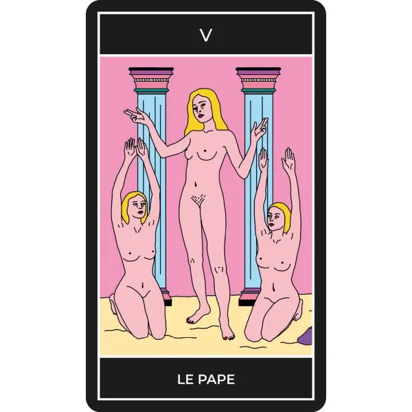 Carte "Le Pape" du Tarot des Roynes de Jeanne Guerard | Dans les Yeux de Gaia