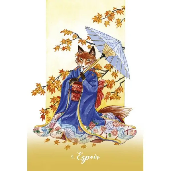 Carte "Espoir" de l'oracle des kitsune - la sagesse des renards sacrés | Dans les Yeux de Gaia