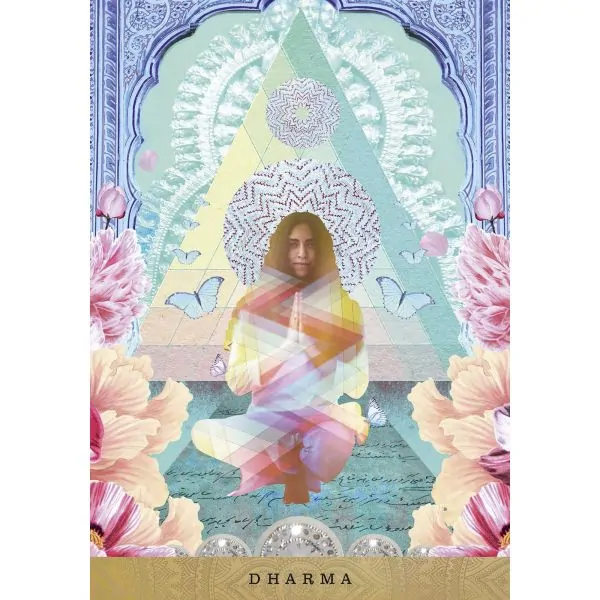 La voie du Yoga - Sahara Rose - Carte Dharma | Dans les Yeux de Gaia