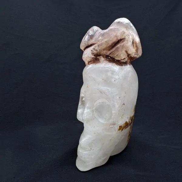 Crâne Cristal de Roche Connexion Divine vue de gauche | Dans les Yeux de Gaïa