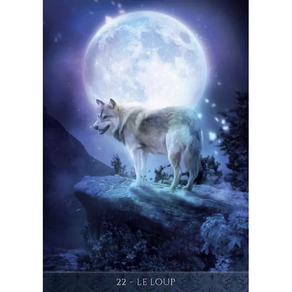 L'Oracle de la Nuit - Alexandra V. Bach - Carte le Loup | Dans les Yeux de Gaia