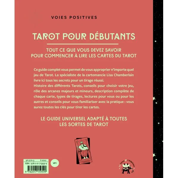 Tarot pour débutants - quatrième de couverture | Dans les Yeux de Gaïa
