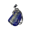 Pendentif en Lapis Lazuli serti sur métal argenté