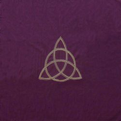 Tapis violet Triquetra en velours | Dans les Yeux de Gaïa
