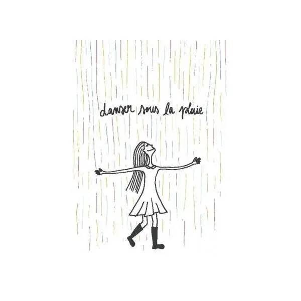 Carte "danser sous la pluie" de l'oracle " Au Petit Bonheur | Dans les Yeux de Gaia
