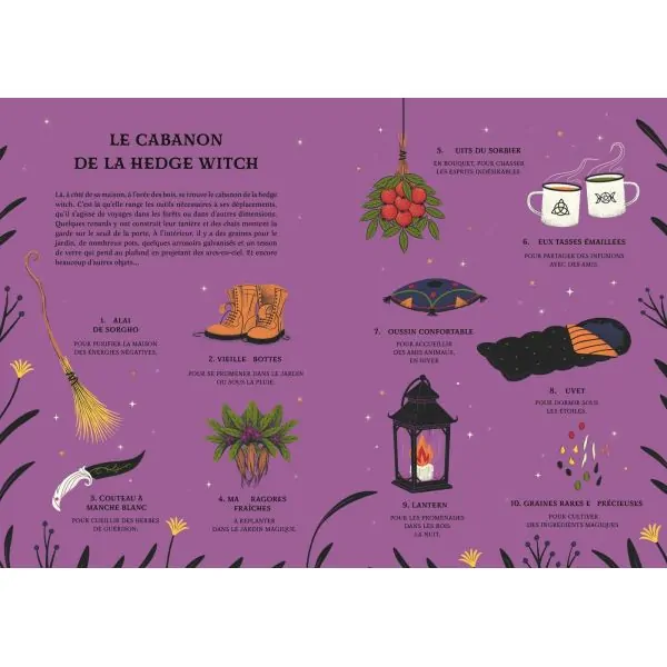 Page "la cabanon de la Hedge Witch" du livre "Sorcières à la main verte" | Dans les Yeux de Gaia