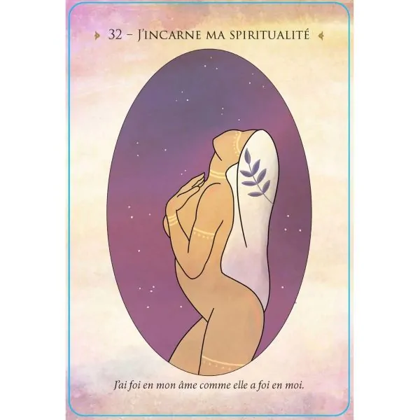 Carte "J'incarne ma spiritualité" de l'oracle Miroir de ton âme | Dans les Yeux de Gaia