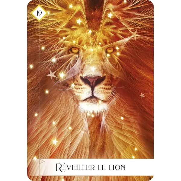 Carte "Réveiller le lion" de l'oracle des 7 énergies | Dans les Yeux de Gaia