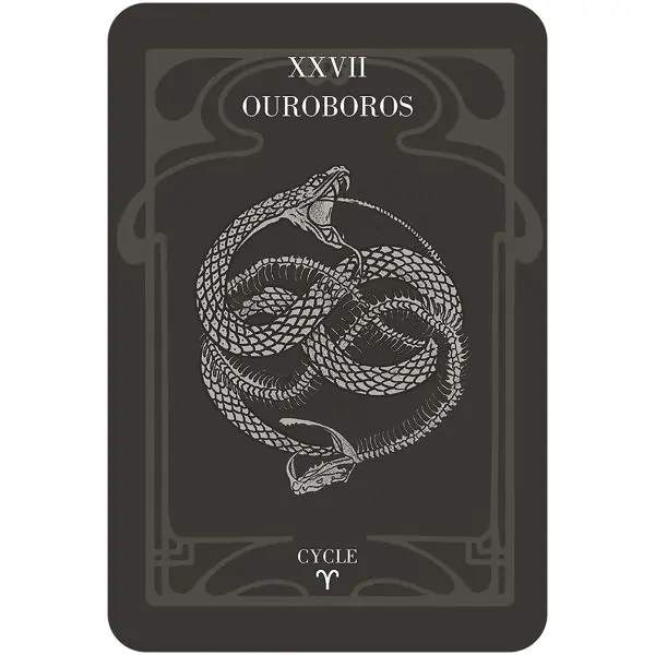 Carte "Ouroboros" du Mythicon - Oracle des Créatures Légendaires | Dans les Yeux de Gaia