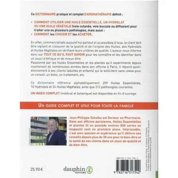 Dictionnaire complet d'aromathérapie - Quatrième de couverture | Dans les Yeux de Gaïa