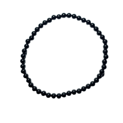 Bracelet en Onyx noir rond 4mm | Dans les Yeux de Gaïa