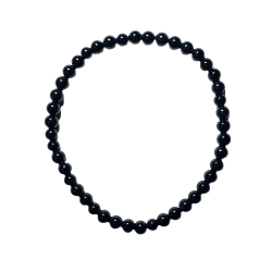 Bracelet en Spinelle noir - 4mm | Dans les Yeux de Gaïa