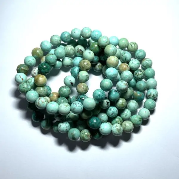 Bracelets en Turquoise du Pérou 8mm | Dans les Yeux de Gaïa