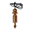 Pendule pointe en métal cuivré - Photo avec cordon en côton - Dans les Yeux de Gaïa