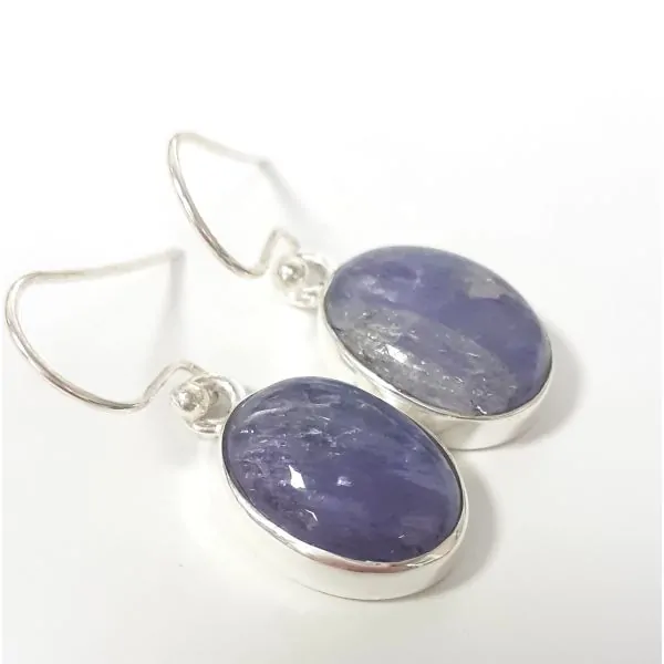 Boucles d'oreilles en Tanzanite et argent l Dans les Yeux de Gaïa