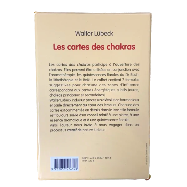 Les Cartes des Chakras - Walter Lubeck - Coffret de dos | Dans les Yeux de Gaïa