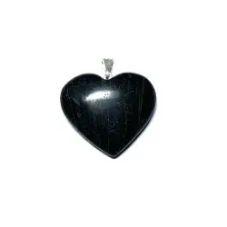 Pendentif coeur Tourmaline noire | Dans les Yeux de Gaïa