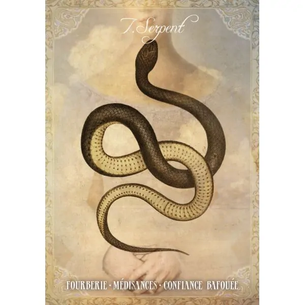 Carte "Serpent" de l'oracle Mademoiselle Lenormand de Gabriel Sanchez | Dans les Yeux de Gaia